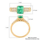 LUXORO AAA Kolumbianischer Smaragd, Weißer Diamant Ring, zertifiziert und geprüft, 585 Gold (Größe 20.00) ca. 1.65 ct image number 5