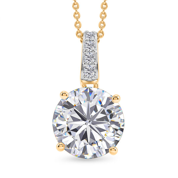 D'Joy Moissanit Schmuckset ca. 50 cm 925 Silber 750 Gelbgold vermeil ca. 5,02 ct.