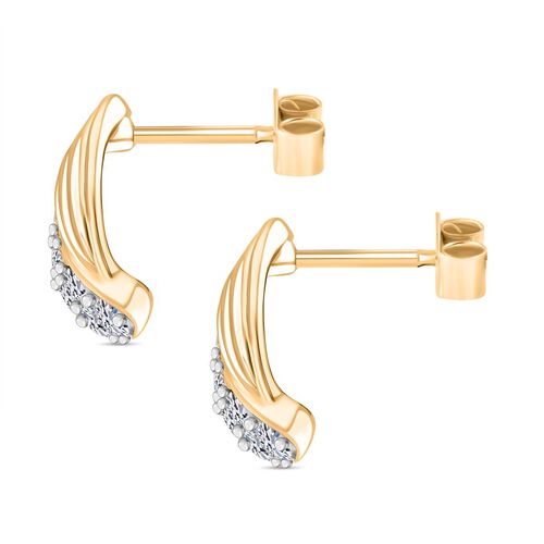 LUXURIOUS DIAMOND -Lab Grown Diamant SI Ohrringe 925 Silber 750 Gelbgold Vermeil ca. 0.50 ct image number 3
