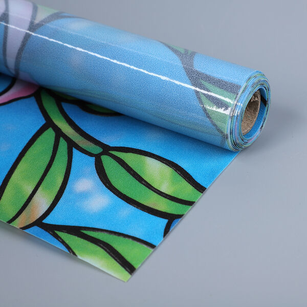 Privacy Fensterfolie, Statisch haftende, 90x185 cm, Blumen image number 1