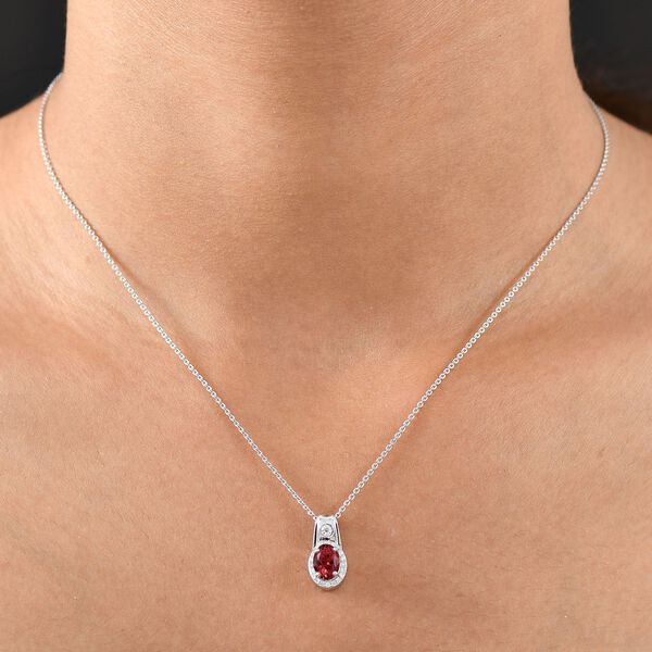 D'Joy AA Blush Turmalin, Moissanit Schmuckset ca. 50 cm 925 Silber rhodiniert ca. 1,04 ct. image number 2