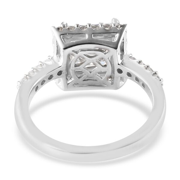 LUSTRO STELLA Hergestellt mit ZIRKONIA Ring 925 Silber Platin-&Uuml;berzug (Gr&ouml;&szlig;e 17.00) ca. 4,05 ct image number 5