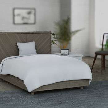 SERENITY NIGHT: 2er-Set Bettw&auml;sche aus 100% Bambus,  135x200 cm 80x80 cm, Wei&szlig;