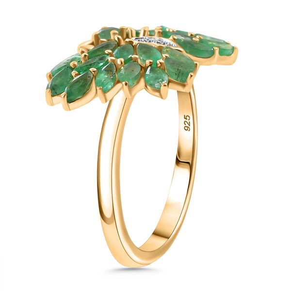 Kagem sambischer Smaragd und Zirkon Ring - 1,94 ct. image number 5