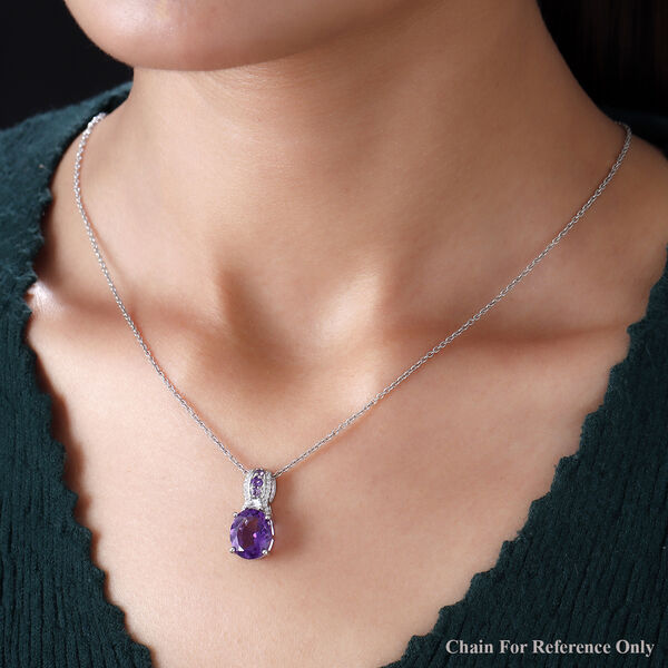 Lusaka Amethyst und Zirkon-Anh&auml;nger - 4,47 ct. image number 2