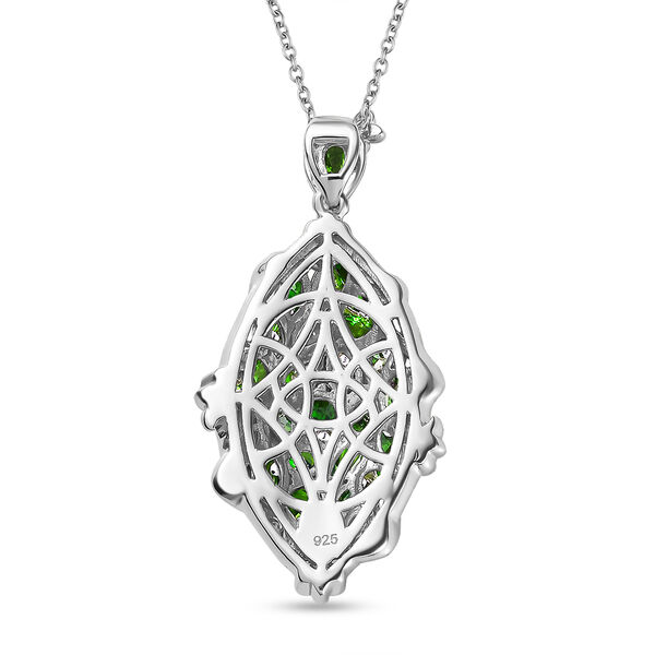 Natürlicher Chromdiopsid-Anhänger mit 50cm Kette - 4,31 ct. image number 5