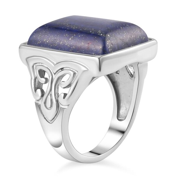 Lapislazuli Ring, 316L Edelstahl, (Gr&ouml;&szlig;e 17.00), ca. 5.00 ct image number 5