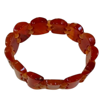 Flexibles rotes Achat Armband - 235 ct.