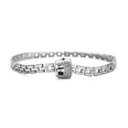 Weißes Zirkonia-Armband, ca. 17 cm, silberfarben ca. 0,20 ct