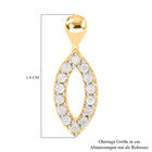 Weißer Diamant Ohrringe 925 Silber Gelbgold Vermeil ca. 0,15 ct image number 4