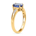 AAA Tansanit und Diamant-Ring, 585 Gelbgold  ca. 1,78 ct image number 4