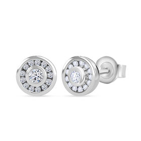 LUXURIANT DIAMOND- SI-GH Labor Diamant Ohrringe, 925 Silber platiniert - 0,25 ct.
