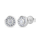LUXURIANT DIAMOND -Lab Grown Diamant SI-GH Ohrringe 925 Silber platiniert ca. 0.25 ct