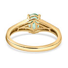 AAA Äthiopischer Smaragd und weißer Diamant-Ring, 585 Gold  ca. 1,31 ct image number 5
