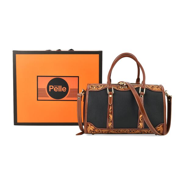 Grand Pelle  - Echtleder Umh&auml;ngetasche, 34,5x15x21 cm, schwarz image number 7