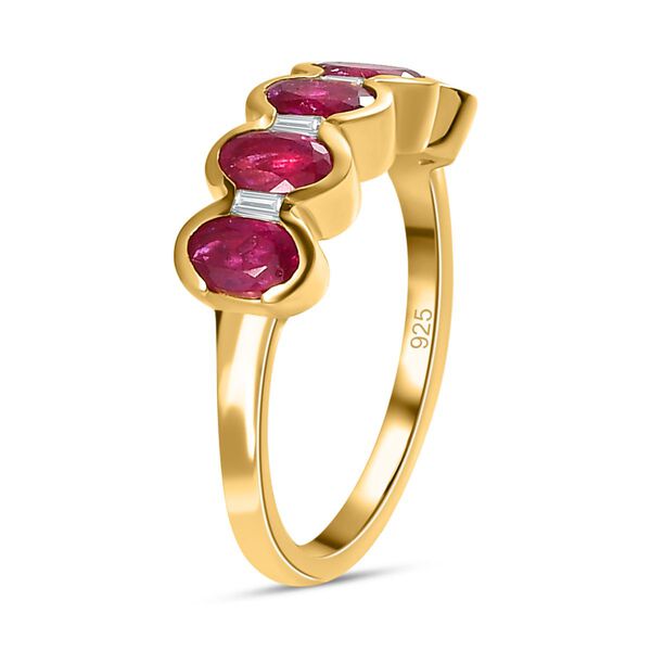 Afrikanischer Rubin und Zirkon-Ring - 1,83 ct. image number 4