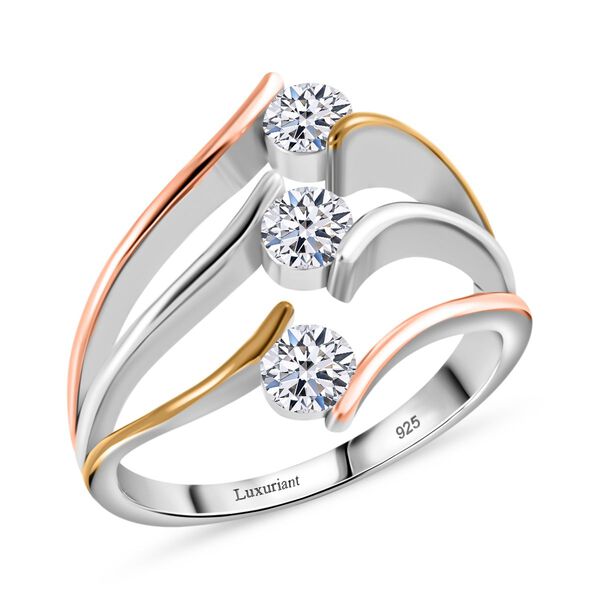 LUXURIANT dreifarbiger SI Labor Diamant Ring - 0,75 ct. image number 4