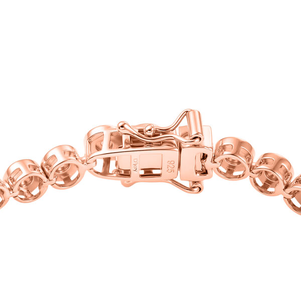 D'Joy nat&uuml;rliches Champagner Diamant 19cm Armband, 925 Silber 750 Ros&eacute;gold Vermeil - 0,35 ct. image number 4