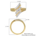 Diamant Bypass-Ring, 925 Silber Gelbgold Vermeil  ca. 0,15 ct image number 5
