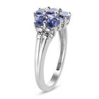 AAA Tansanit-Ring, 925 Silber platiniert  ca. 1,47 ct image number 4