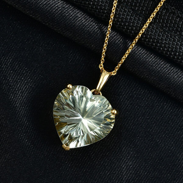 D'Joy AA Prasiolith Anh&auml;nger mit 50cm Kette - 9,60 ct. image number 1