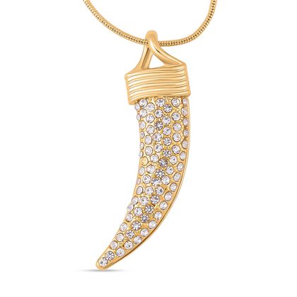 Wei&szlig;e Kristall Halskette, ca. 70 cm, silberfarben