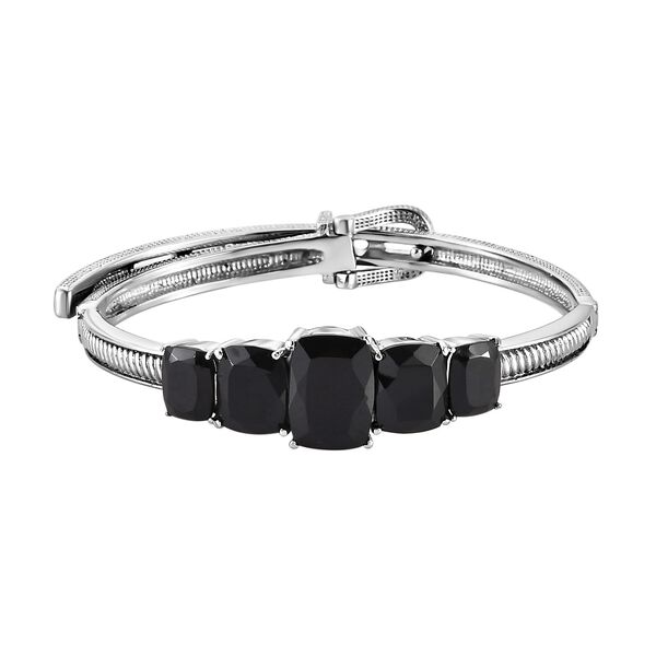 4er-Set, Schwarzer Spinell-Armband, Ring, Ohrstecker und Anh&auml;nger - 44,31 ct. image number 9