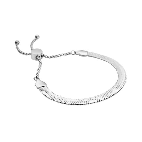 Seidiges Fischgr&auml;ten-Gliederarmband, ca. 18 cm, Edelstahl ca. 7,00g image number 3