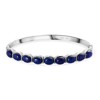 Lapislazuli Armreif ca. 19 cm 316L Edelstahl ca. 16.53 ct