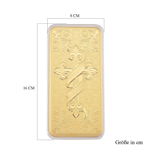 999er Gold-Plättchen mit Kreuzdesign image number 4