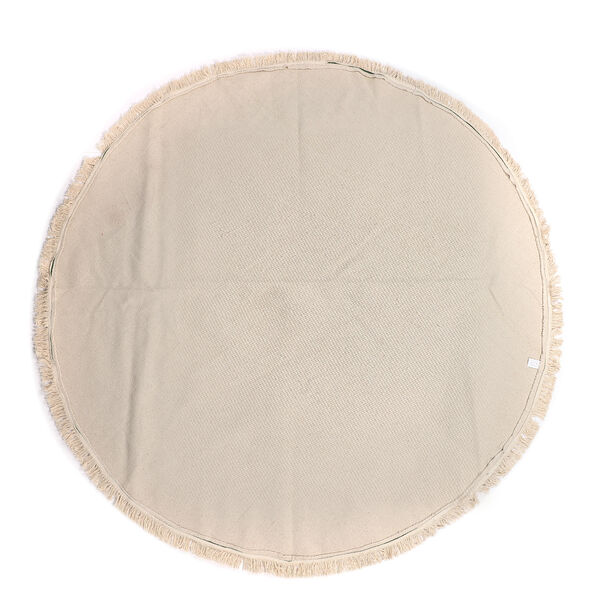 Handgewebter Teppich aus 100% Baumwolle, 150 cm Durchmesser, Mandala Rot image number 6