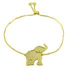 Elefant Armband, 23 cm, 925 Silber vergoldet image number 0