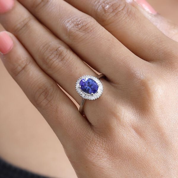 RHAPSODY AAAA Tansanit und VS Diamant Ring in 950 Platin &ndash; 2,22 ct. image number 3