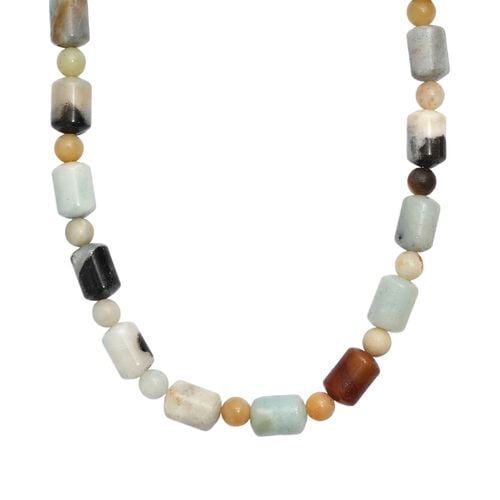 Mehrfarbig Jaspis Halskette ca. 45 cm Edelstahl ca. 250.00 ct image number 0
