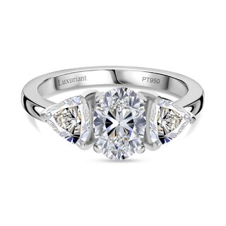 LUXURIANT DIAMOND - Lab Grown Diamant VS-EF SGL zertifiziert Ring 950 Platin (Größe 19.00) ca. 2.00 ct