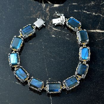 D'Joy AAA madagassisches Labradorit zweifarbiges Armband