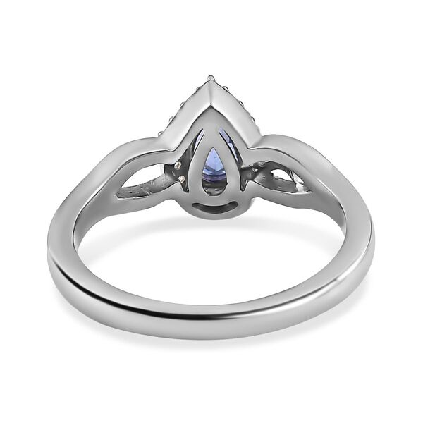 AAA Tansanit und Zirkon Ring - 0,57 ct. image number 6