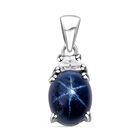 Blauer Stern Saphir und Zirkon-Anhänger - 3,18 ct. image number 0