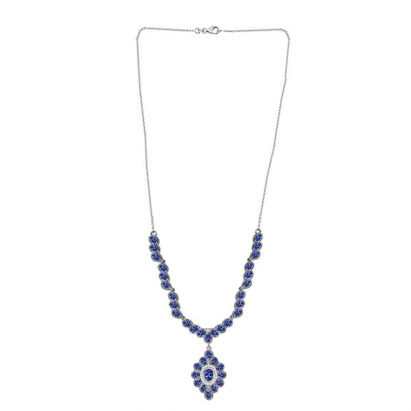 Tansanit und Zirkon 45cm Halskette - 7,68 ct. image number 4