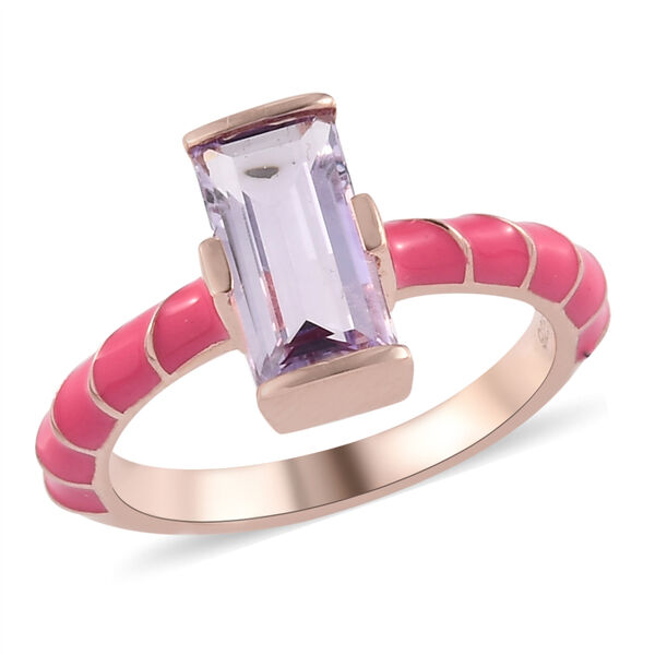 Rosa Amethyst Ring 925 Silber ros&eacute;vergoldet  ca. 1,35 ct image number 4
