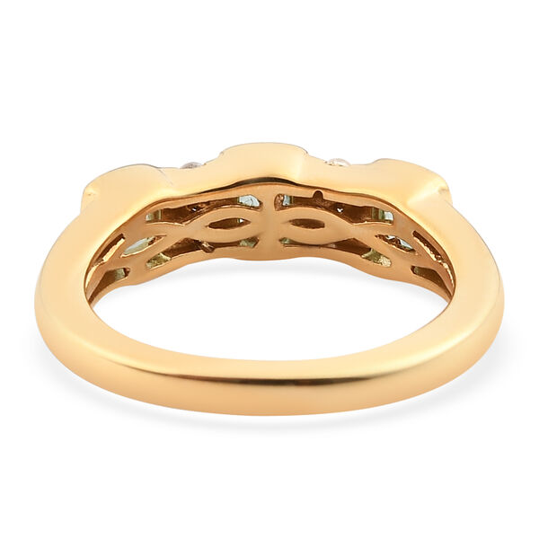 Grandidierit und Zirkon Trilogie Ring in Silber, 0,65 ct. image number 6