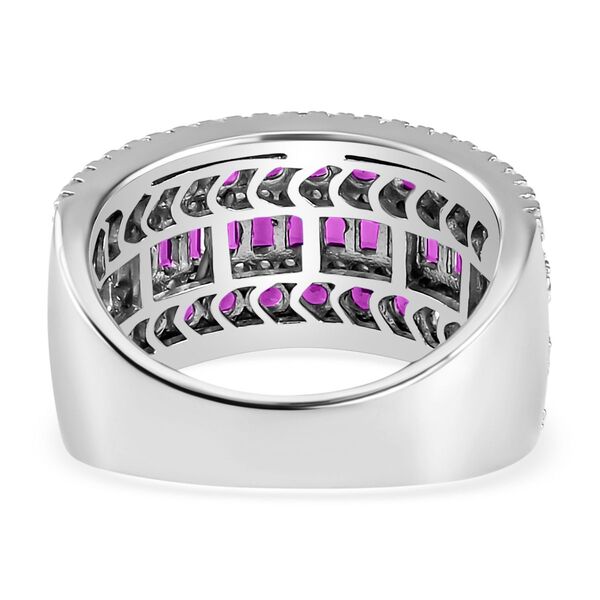 Rubin Zirkonia Ring, 925 Silber rhodiniert, (Größe 16.00) image number 5