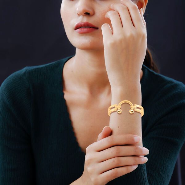 Goldfarbenes Armreif, ca. 18 cm, ca. 25,50g image number 2