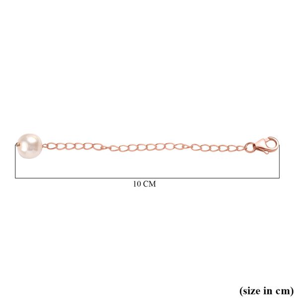 S&uuml;&szlig;wasser Perle Extender mit Karabinerverschluss, 925 Silber 750 ros&eacute;vergoldet image number 3