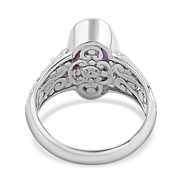 Afrikanischer Amethyst Ringe 925 Silber (Gr&ouml;&szlig;e 16.00) ca. 7,34 ct image number 4