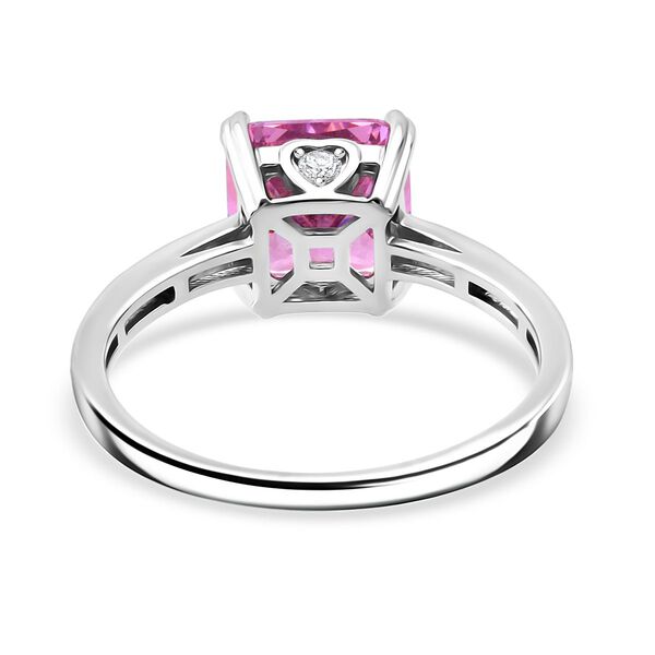 LUSTRO STELLA - Rosa Zirkonia, Wei&szlig;er Zirkonia Ring 925 Silber rhodiniert (Gr&ouml;&szlig;e 20.00) image number 5