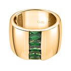 Grüner Zirkonia Ring Messing  (Größe 16.00)