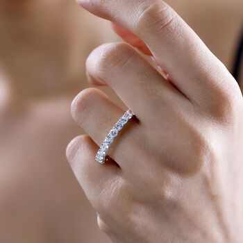 Wei&szlig;er Zirkon Ring 925 Silber (Gr&ouml;&szlig;e 17.00) ca. 4,83 ct