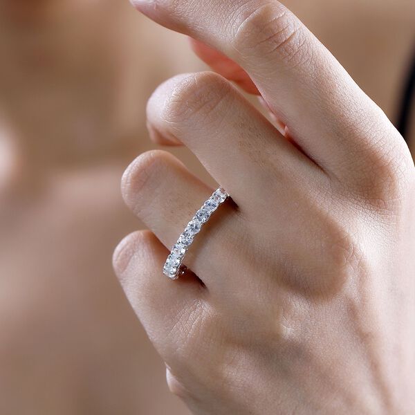 Weißer Zirkon Ring 925 Silber (Größe 17.00) ca. 4,83 ct image number 3