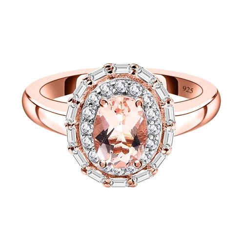 Morganit und weißer Zirkon-Ring - 1,27 ct. image number 0